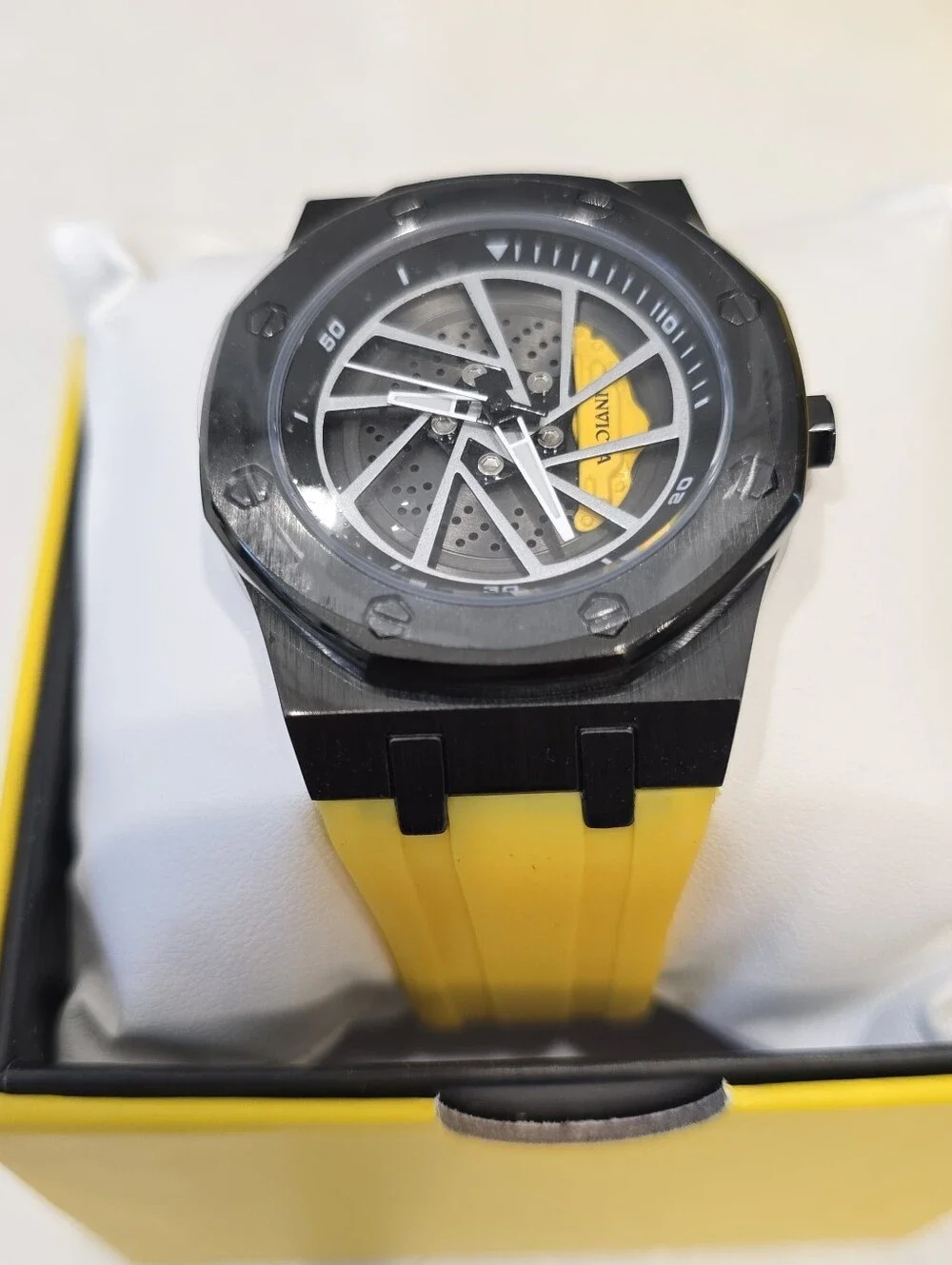 334.  Invicta Speedway Rim Men's Watch - 42mm.Yellow (69493)
